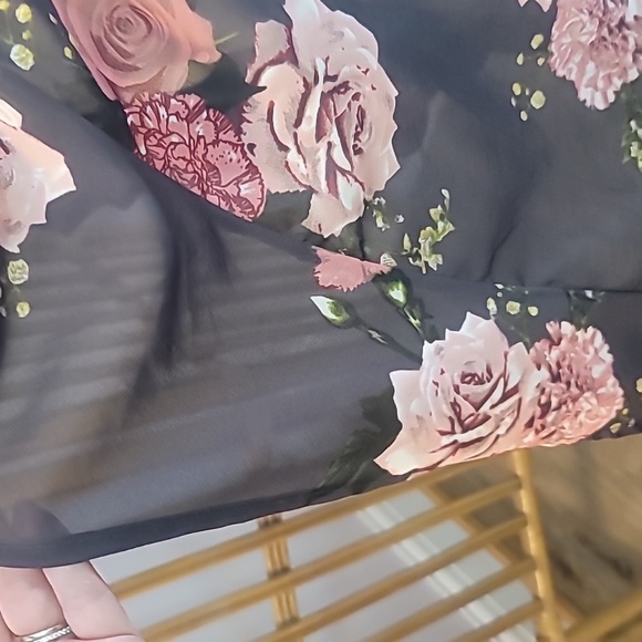 Live 4 Truth grey pink floral duster cover up layer piece size XL mauve - Picture 11 of 15